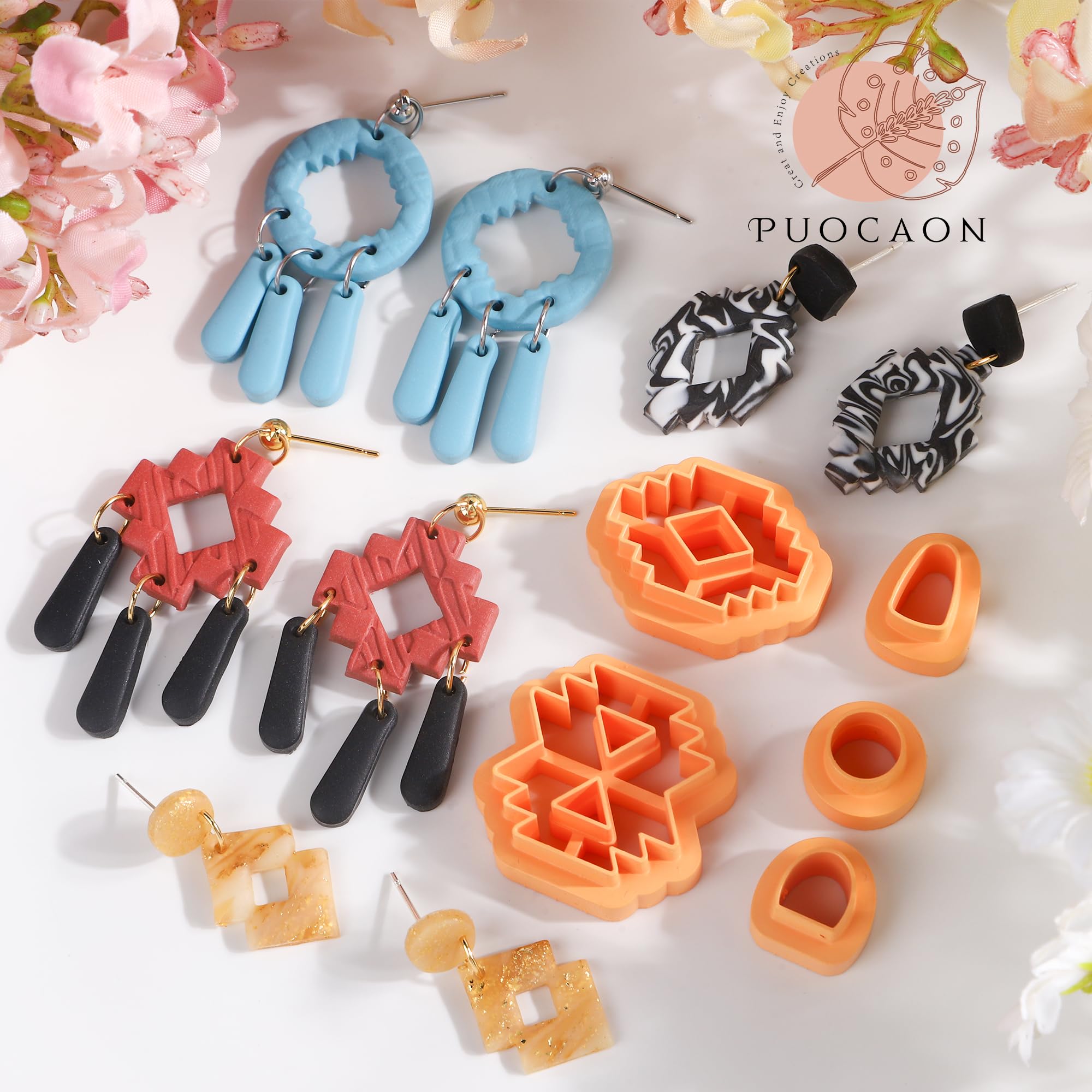 Amazon.co.jp: Puocaon Aztec ポリマークレイカッター - 10個 ダングル